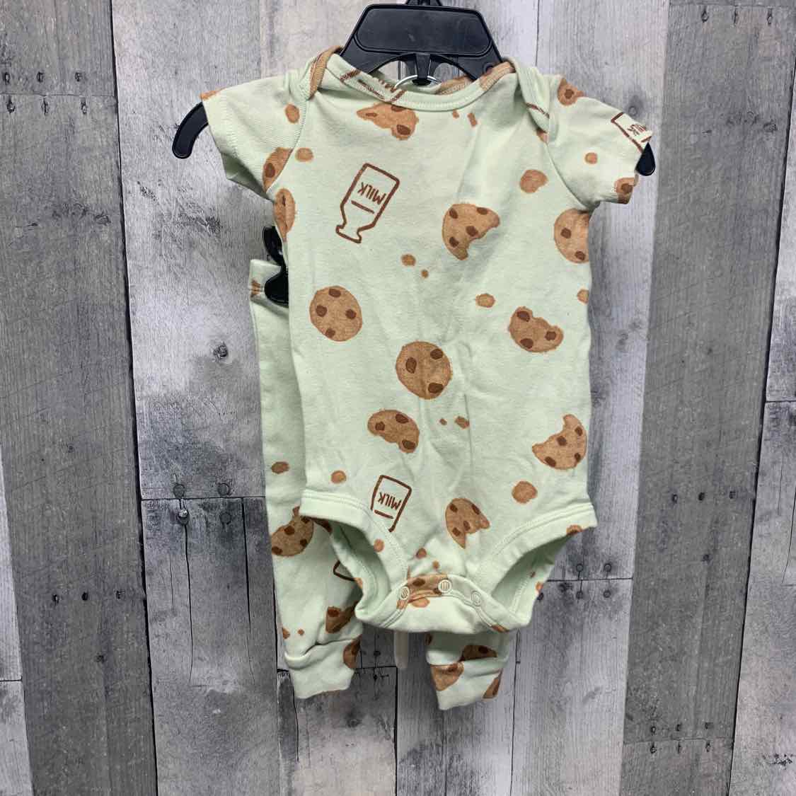 Size 6 Months Green/Brown Carter's Shirt/Pants