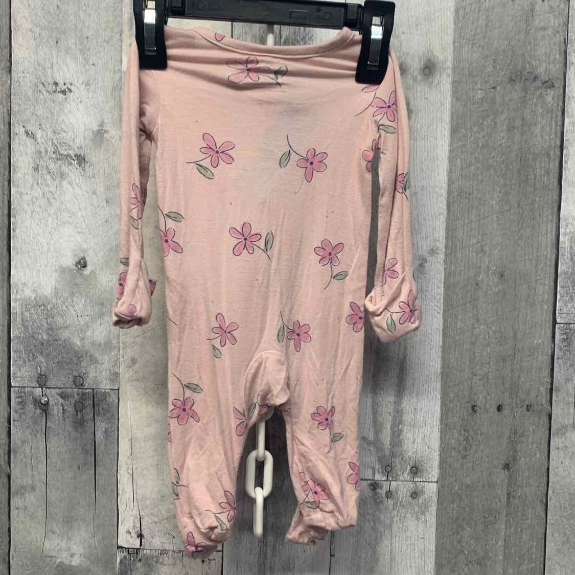 Size Newborn Pink Print Just One You Footy PJs
