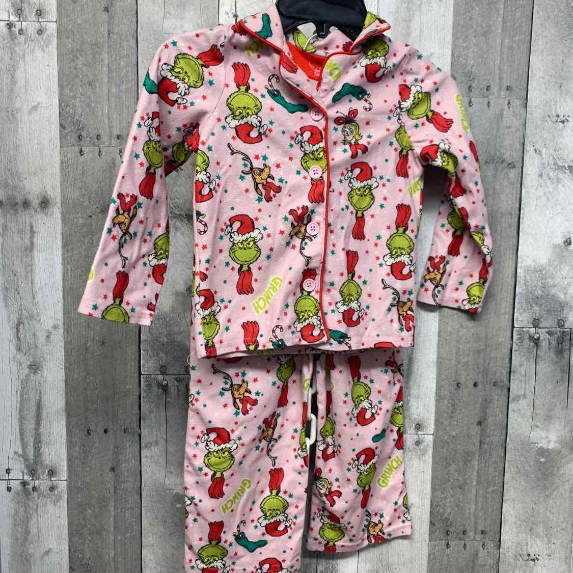 Size 4T Pink Print Dr Seuss 2pc PJs