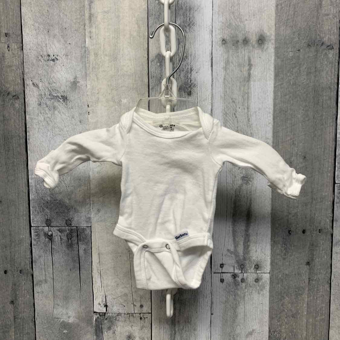 Size Preemie White Gerber Bodysuit