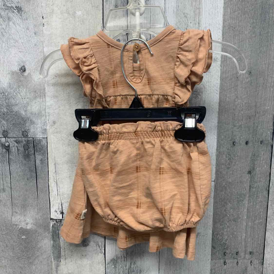 Size 0-3 Months Tan B Brand 2pc Dress - OodlesCB