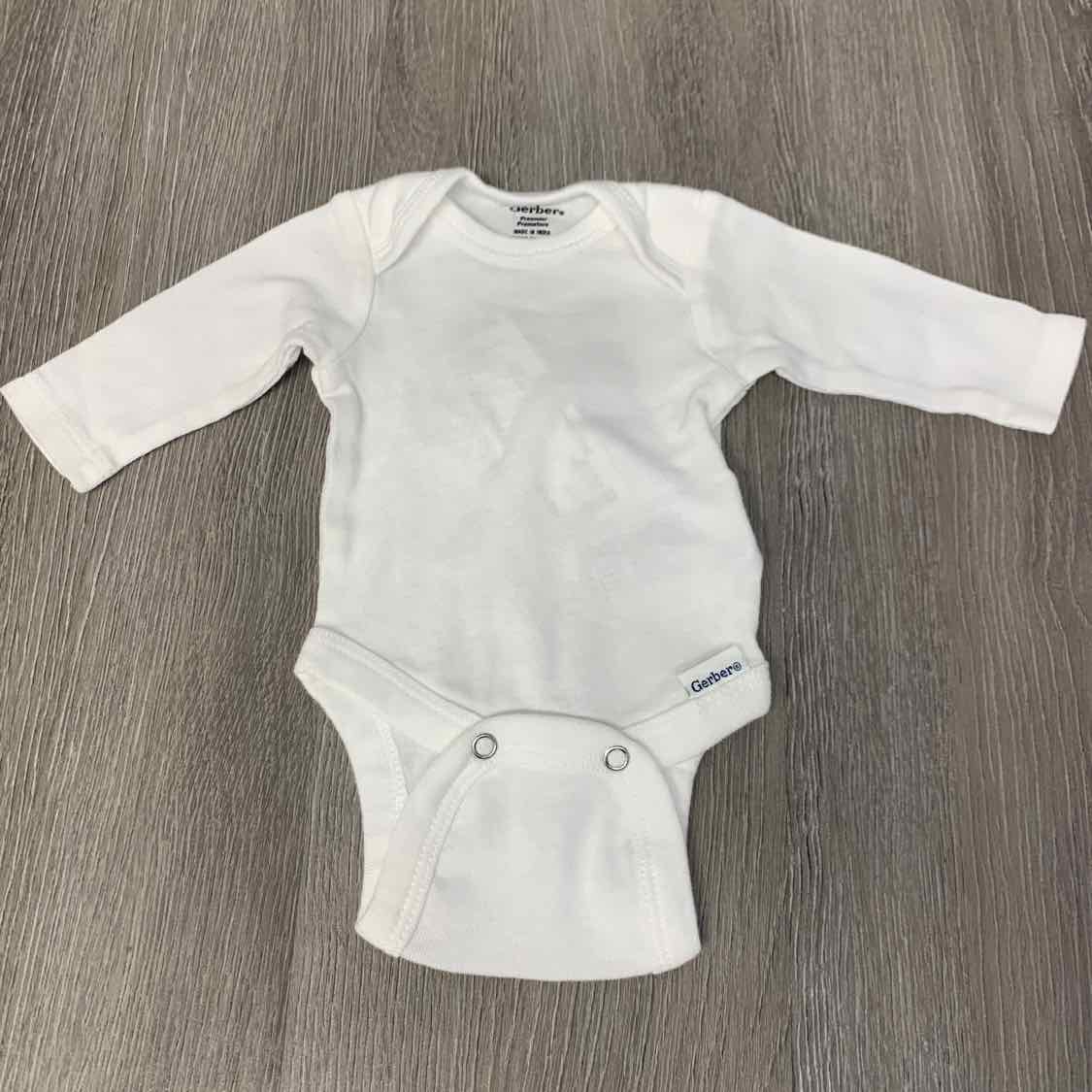 Size Preemie White Gerber Bodysuit