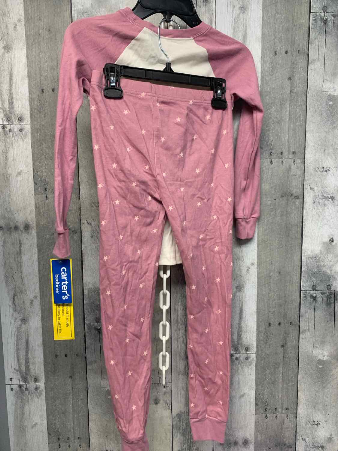 Size 7 Pink/White Carter's 2pc PJs