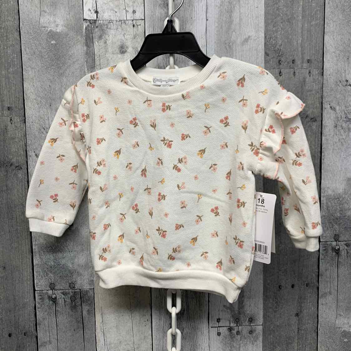 Size 18 Months White/Pink B Brand Pull Over