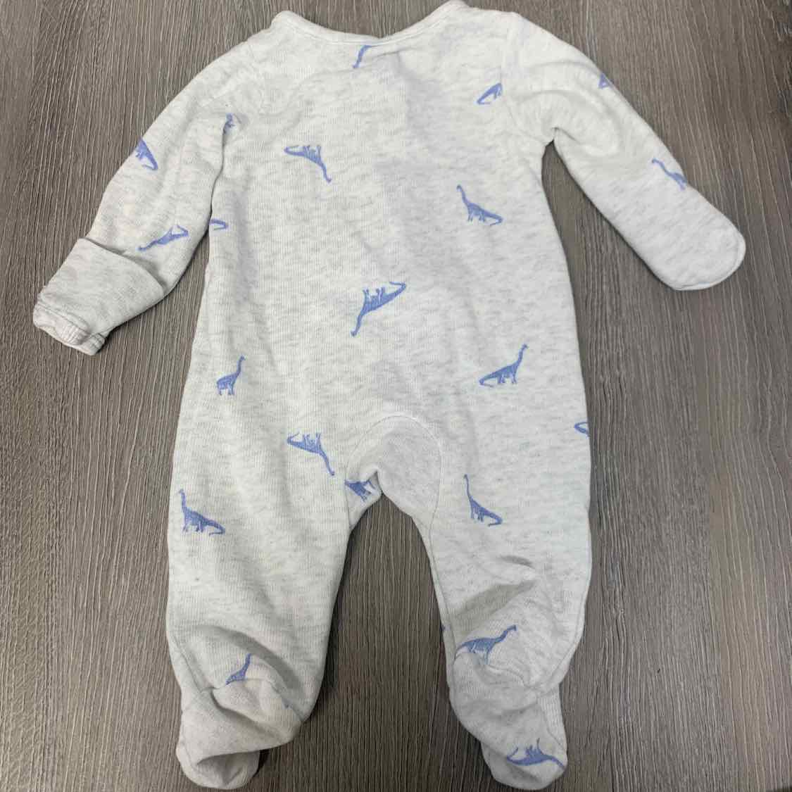 Size Preemie Gray/Blue Child of Mine Footy PJs