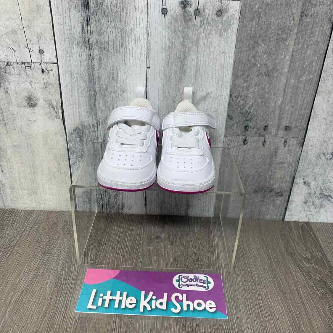 Size 2 White/Pink Sport Brand Sneakers