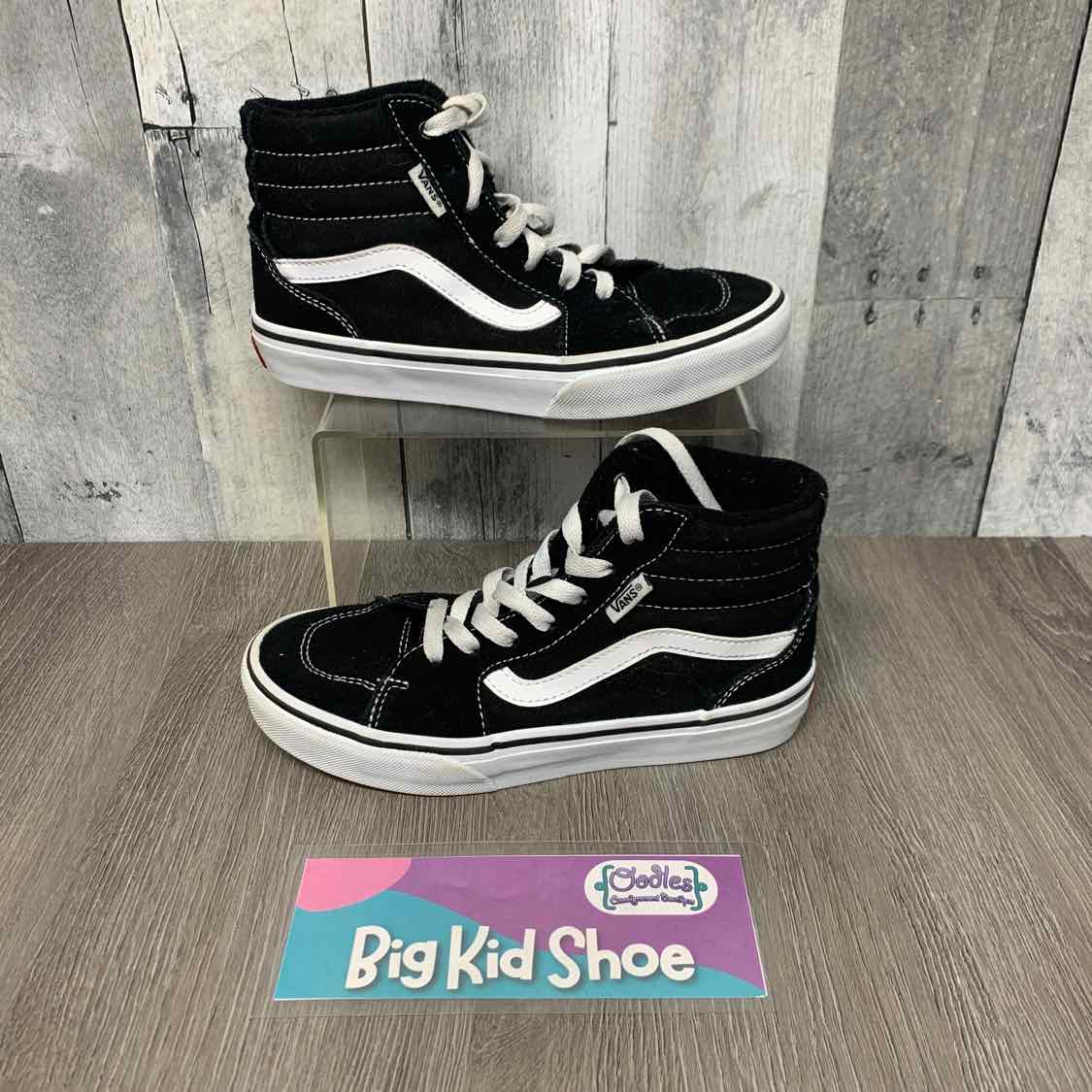 Size 3 Black/White Vans Sneakers