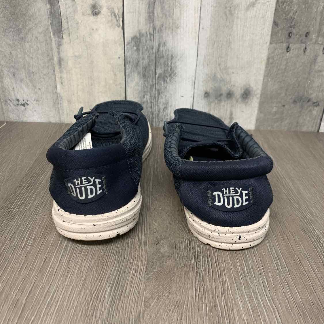 Size 7 Navy/White Hey Dude Loafers