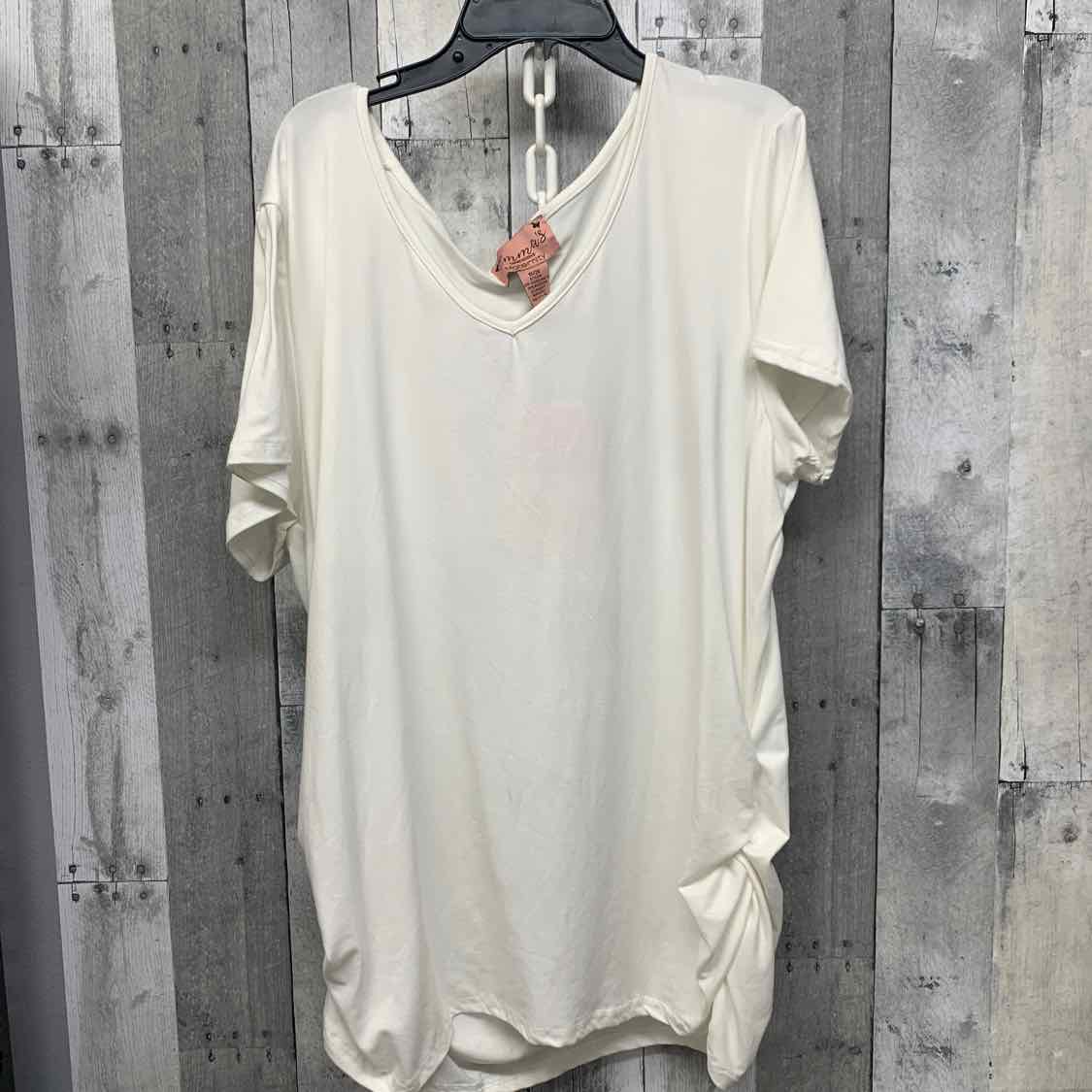 Size 1X White Mid Brand T Shirt