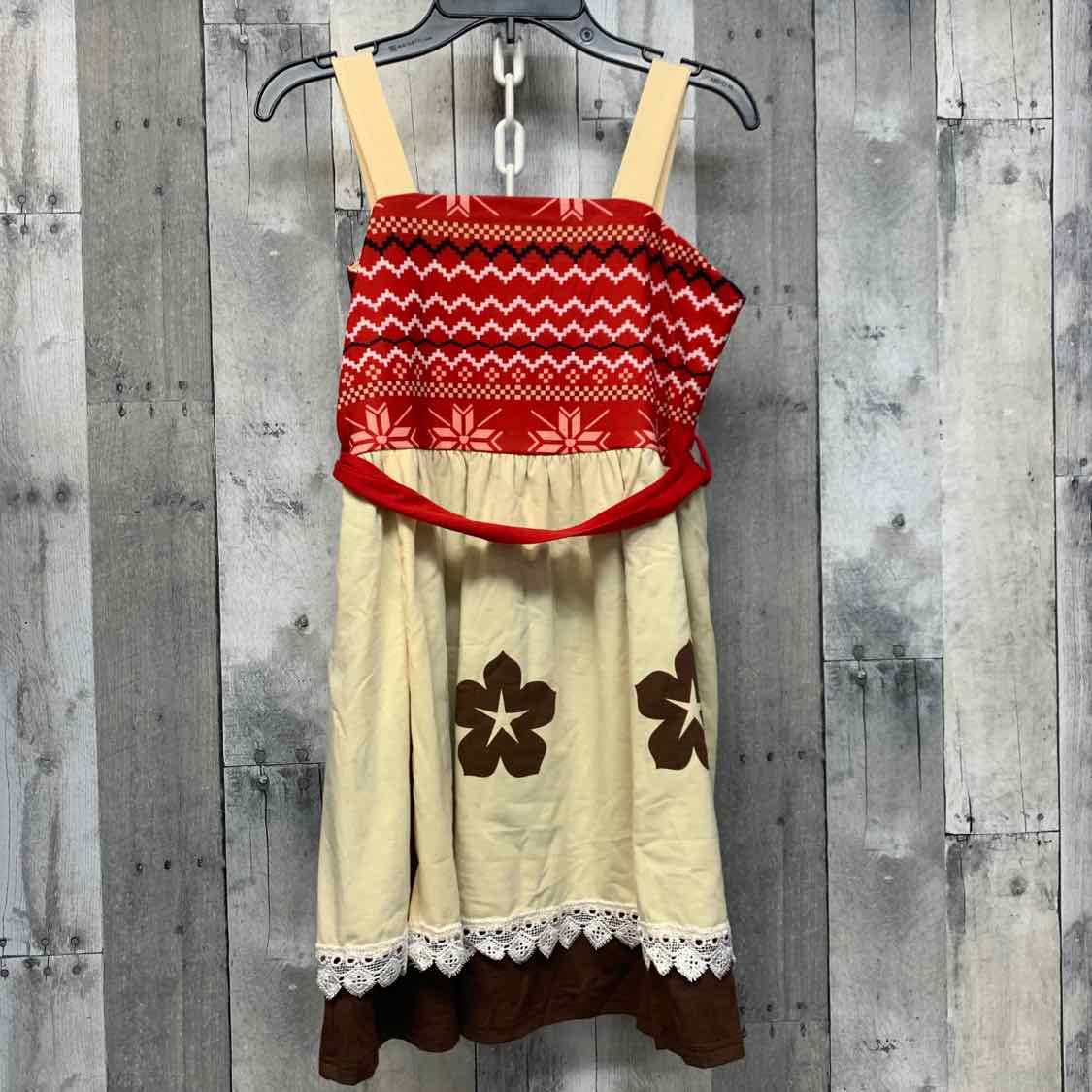 Size 10/12 Tan/Red Presley Couture Dress