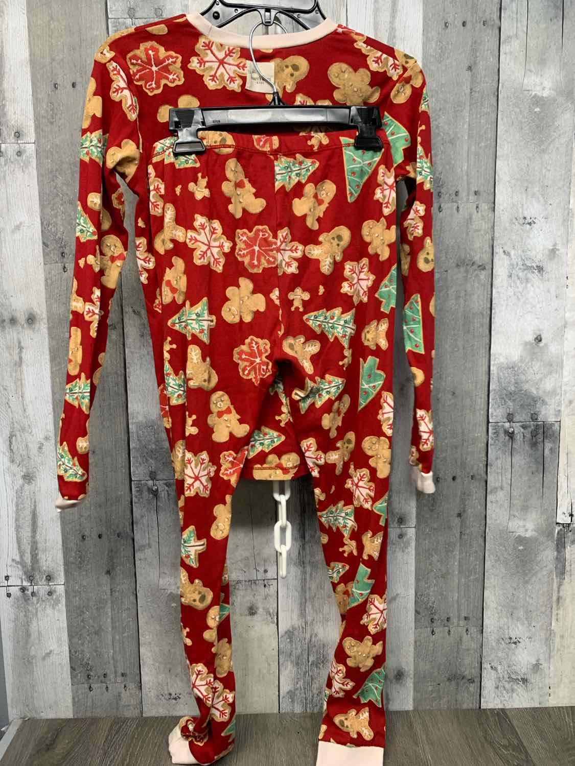 Size 12 Red Print Burt's Bees Baby 2pc PJs