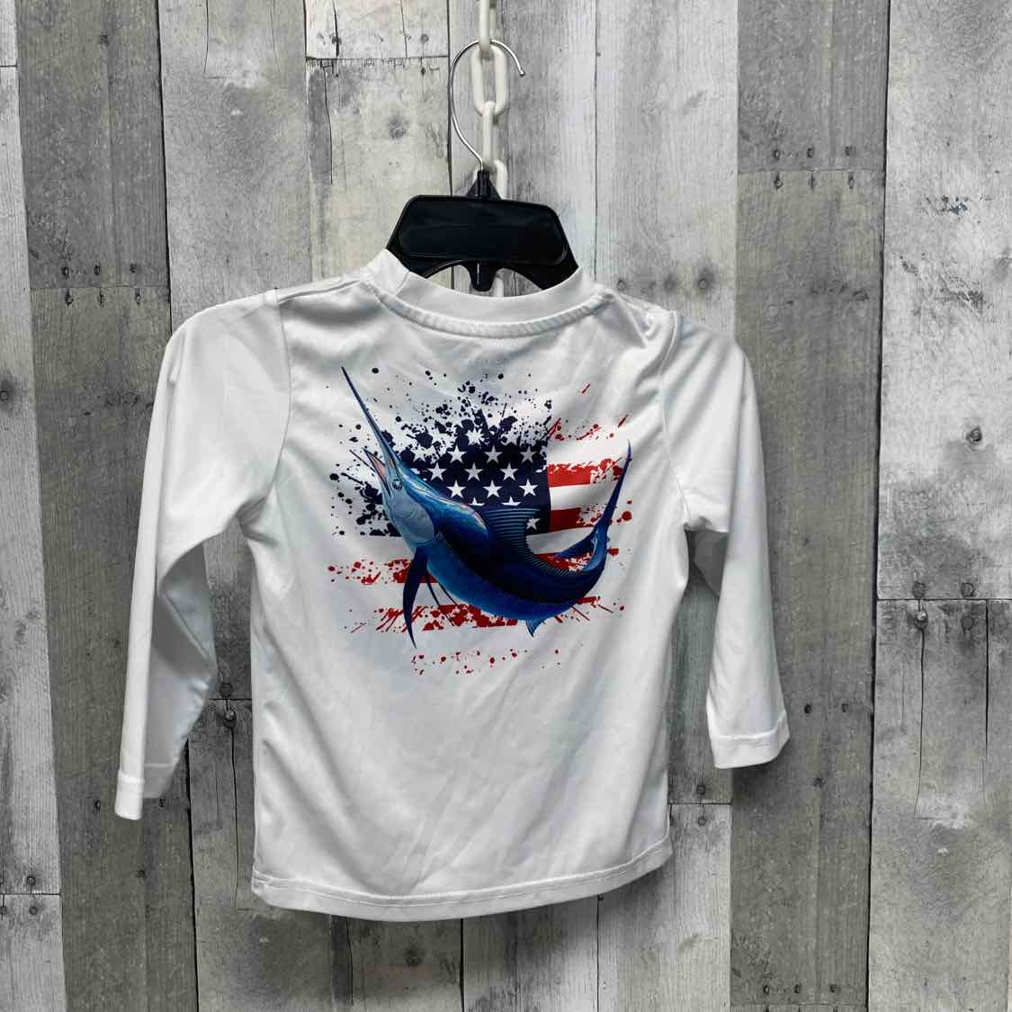Size 4T White Graphic B Brand Long Sleeve Shirt