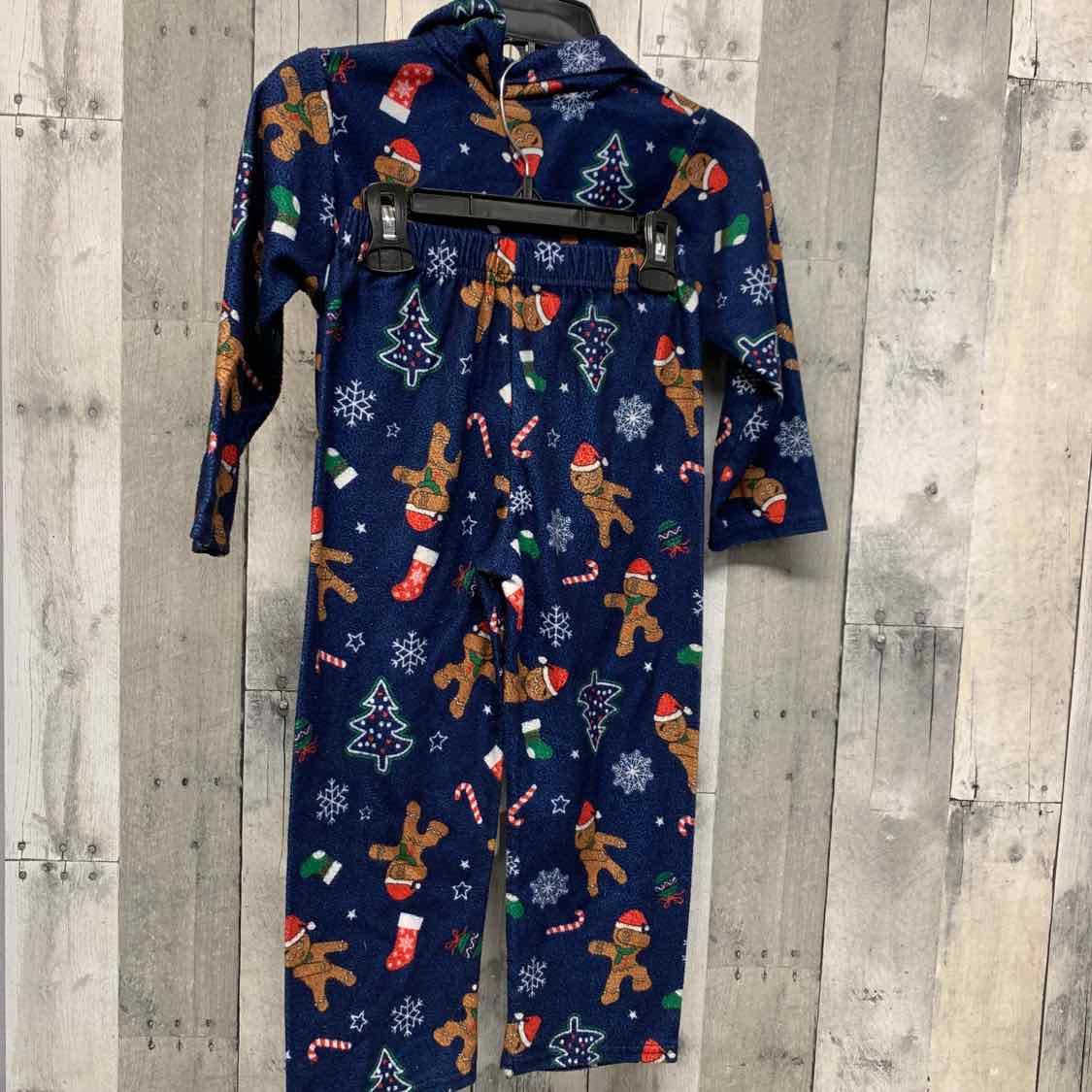 Size 5/6 Navy Print Holiday Brands 2pc PJs