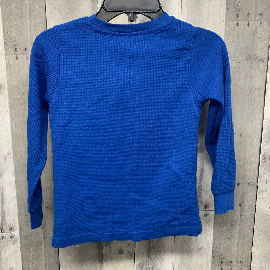 Size 6 Blue Graphic Copper Key Long Sleeve Shirt