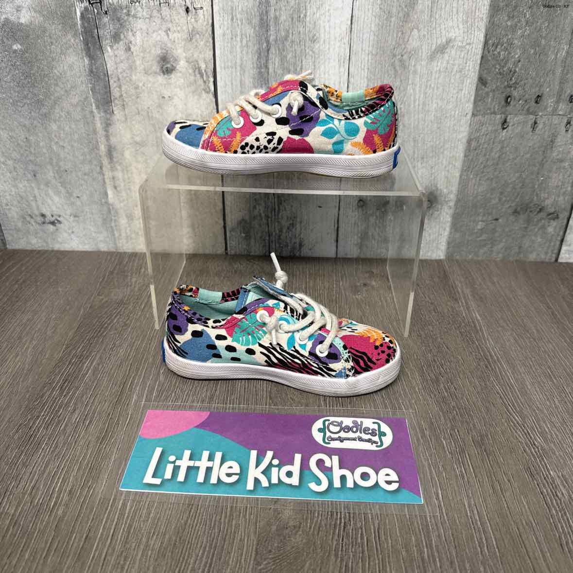 Size 7 Pink Print Keds Sneakers