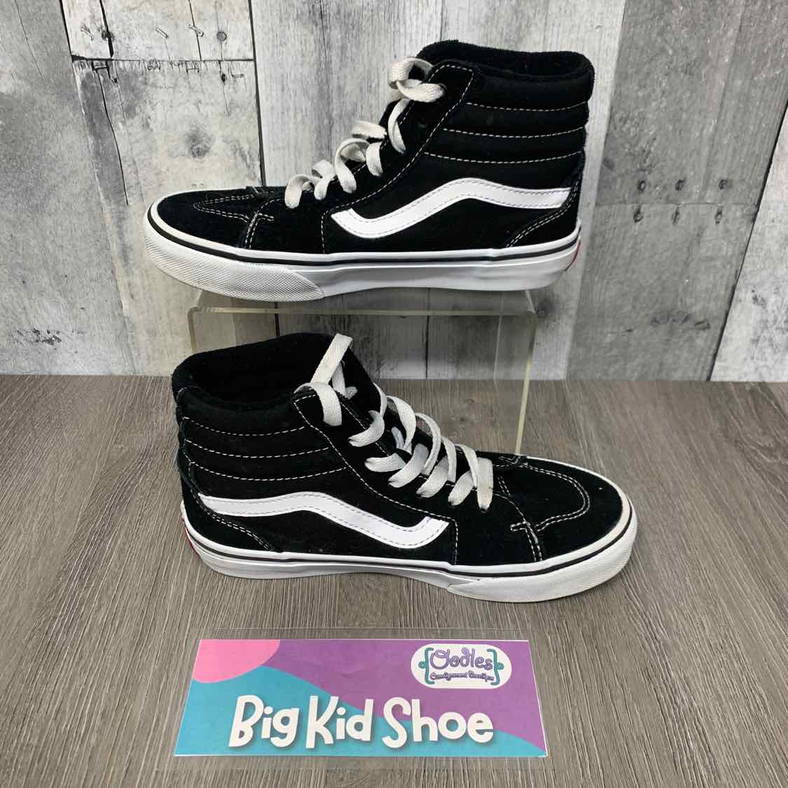 Size 3 Black/White Vans Sneakers