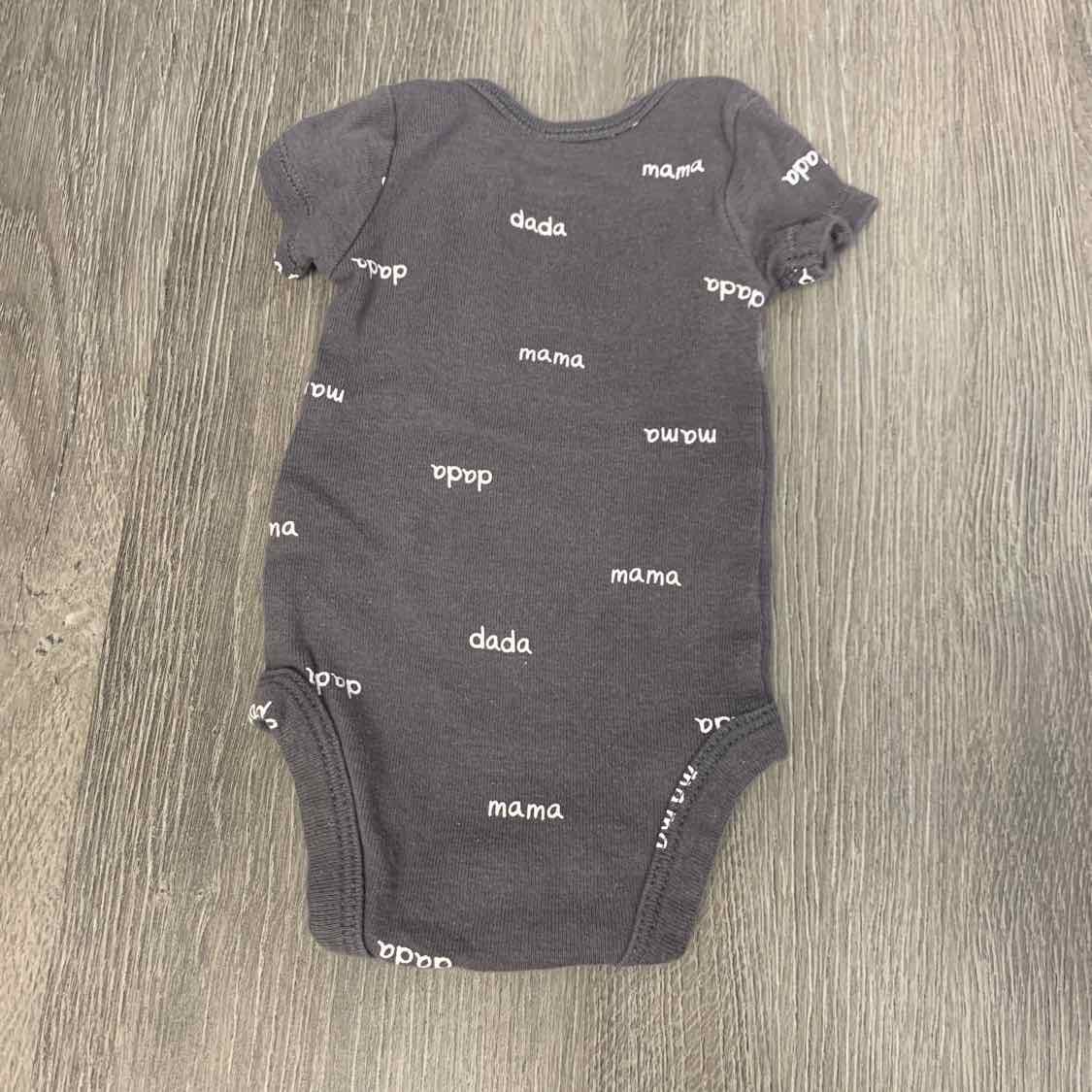 Size Preemie Gray/White Carter's Bodysuit