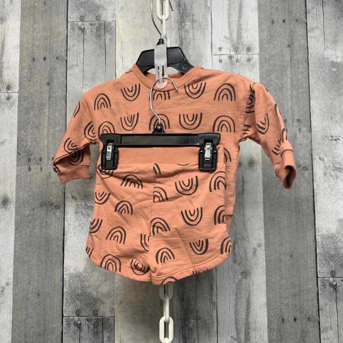 Size 6 Months Pink Print B Brand Shirt/Shorts