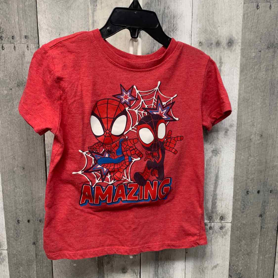 Size 3T Red Graphic Marvel T Shirt