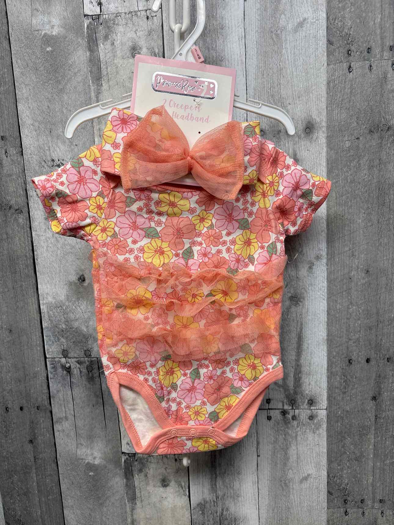 Size 3-6 Months Pink Print Mid Brand Bodysuit