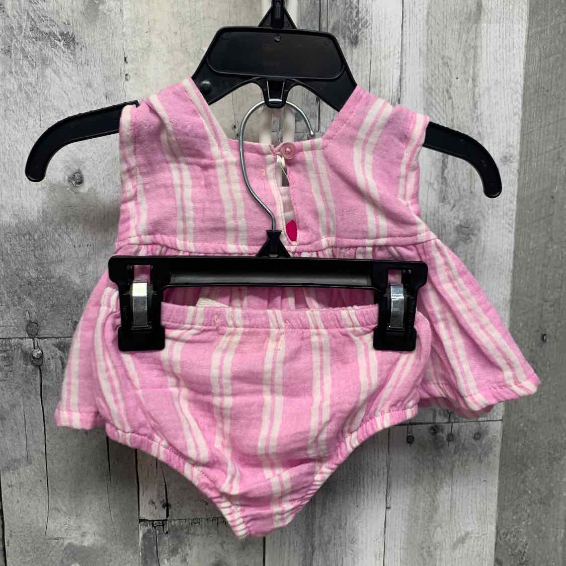 Size 3 Months Pink Striped Btween Shirt/Shorts