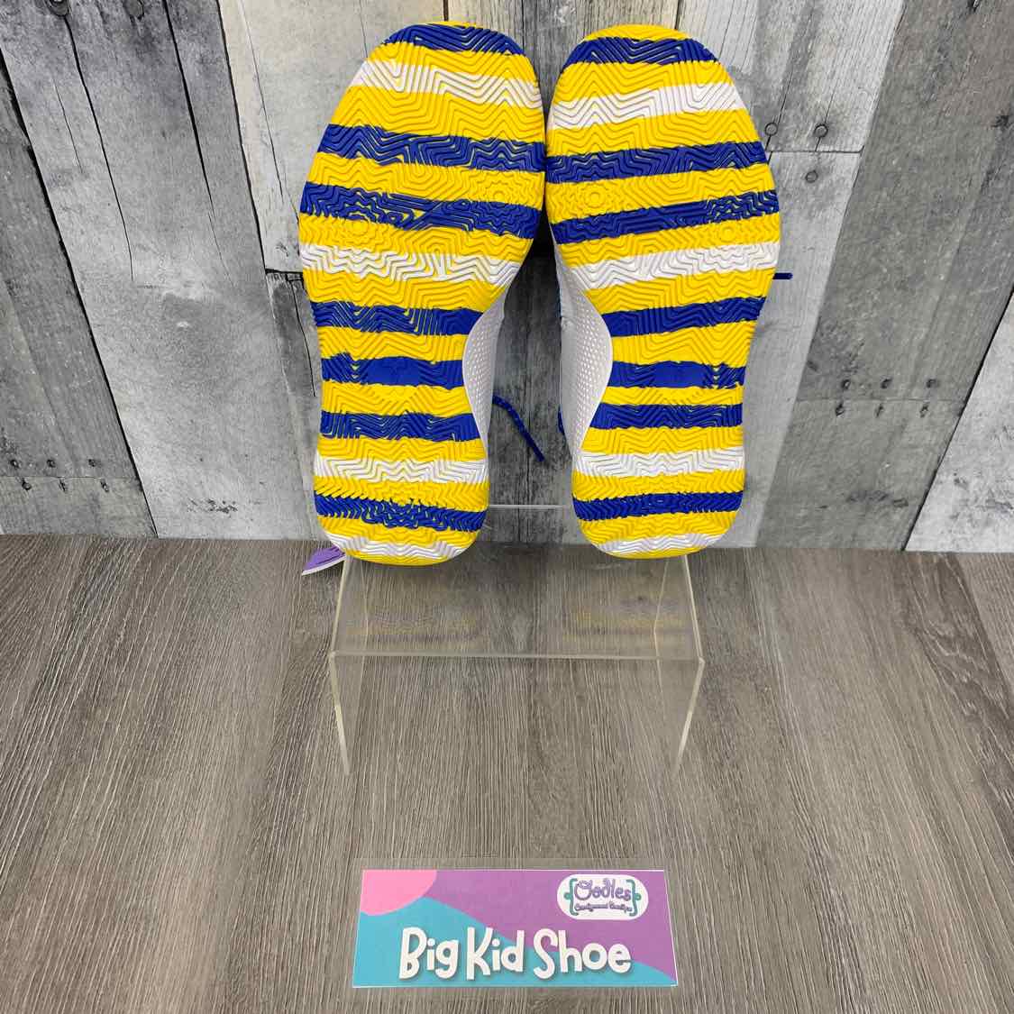 Size 4.5 Blue/Yellow Sport Brand Sneakers