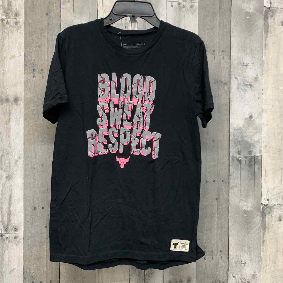 Size Large Black Graphic Sport Brand Short Sleeve Shirt - OodlesCB