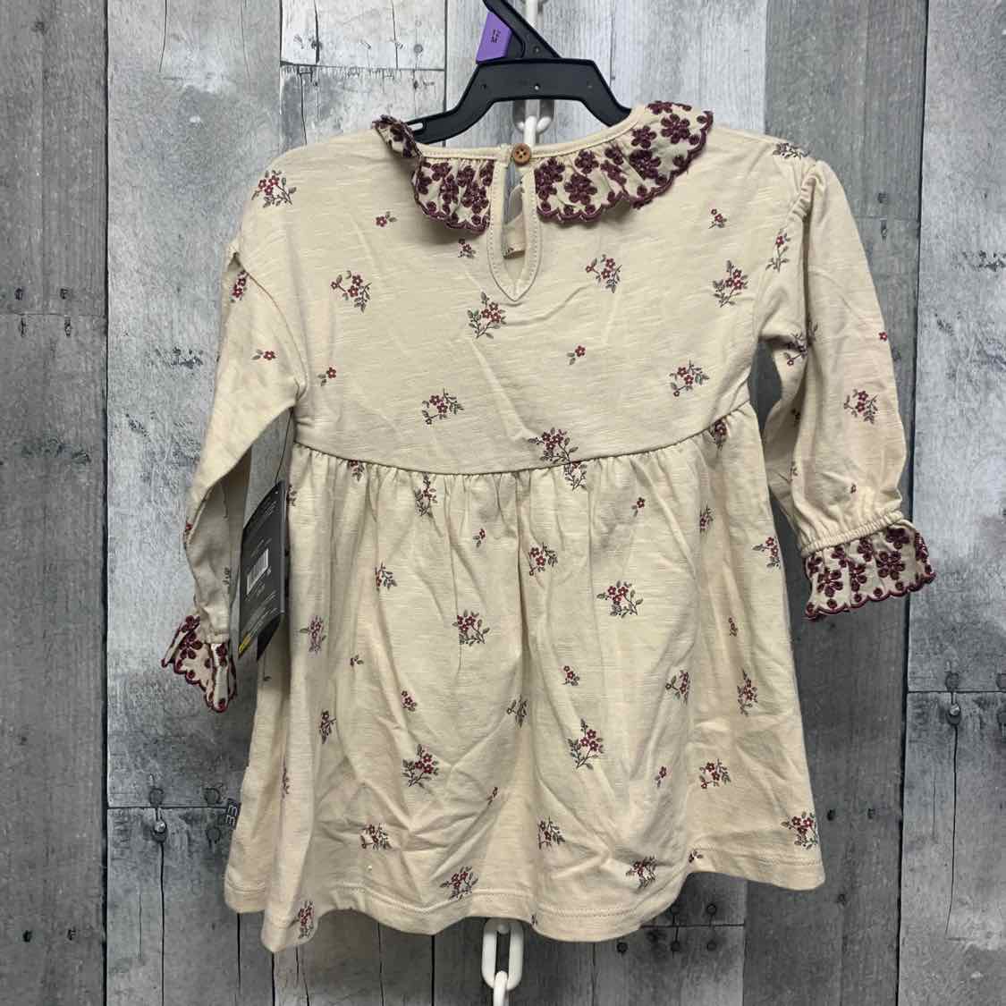 Size 12 Months Tan/Purple Mid Brand Dress