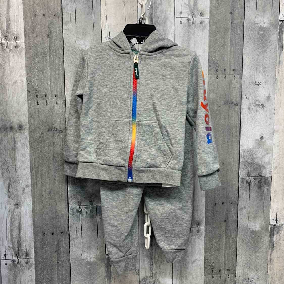 Size 2T Gray/Red B Brand Jacket/Pants