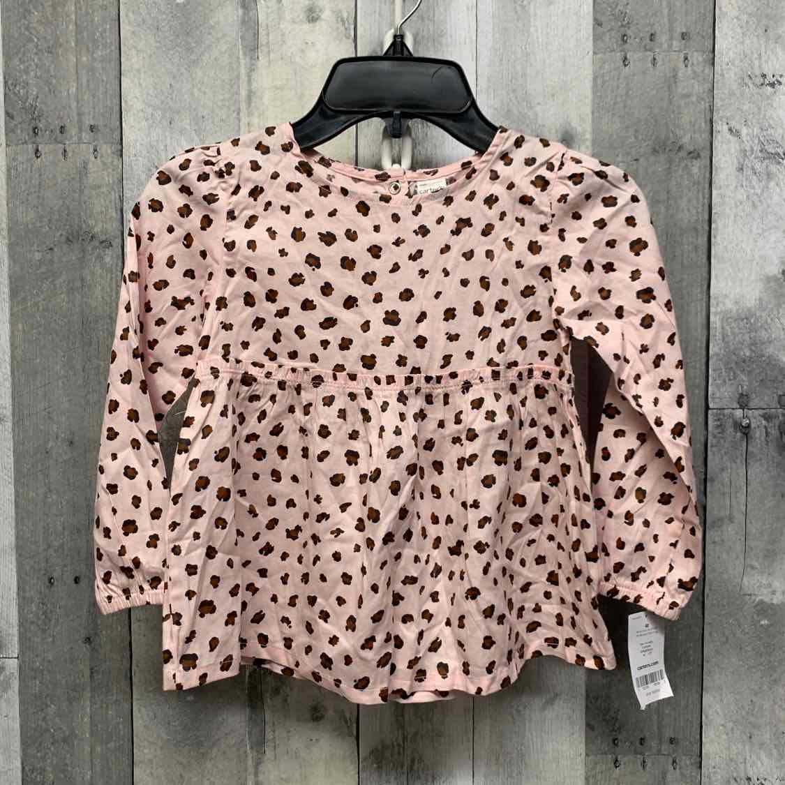 Size 4T Pink Animal Print Carter's Long Sleeve Shirt