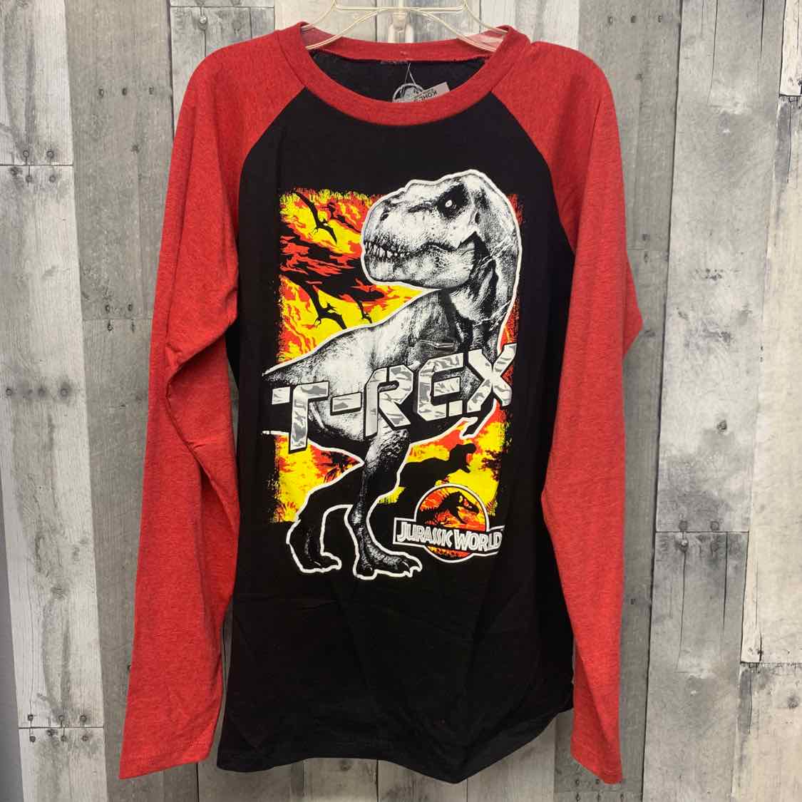Size Large Black/Red Jurassic World Long Sleeve Shirt