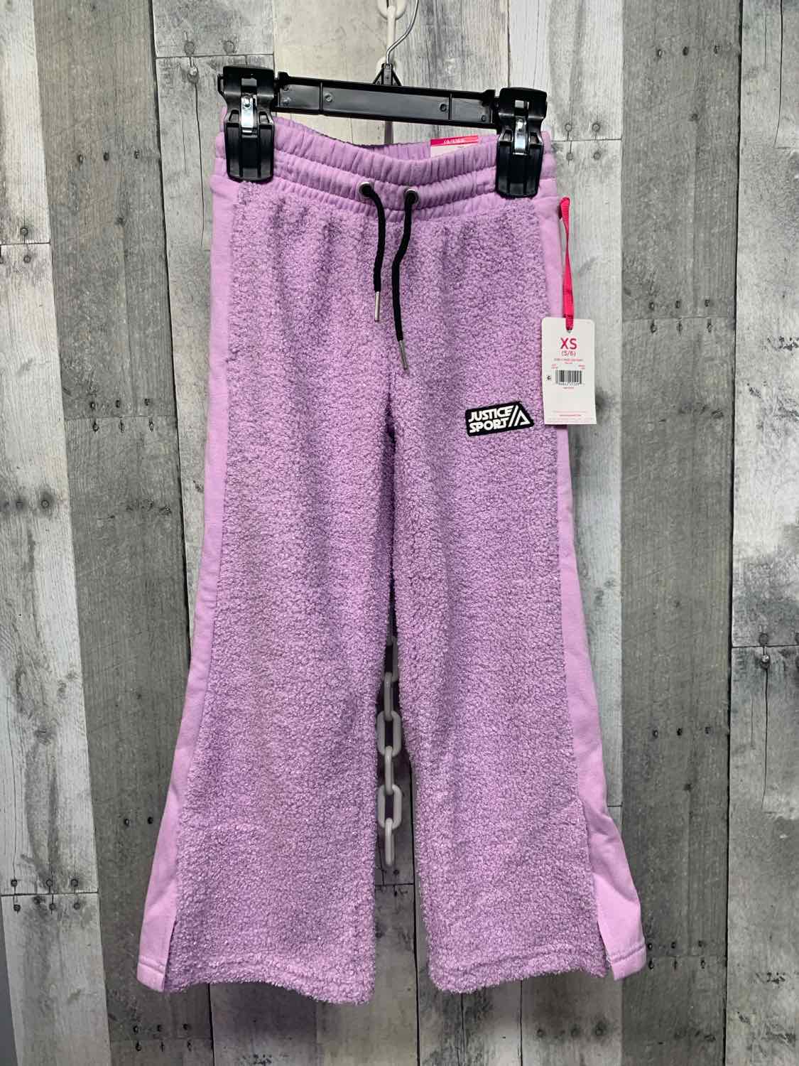 Size 5/6 Purple/Silver Justice Athletic Pants