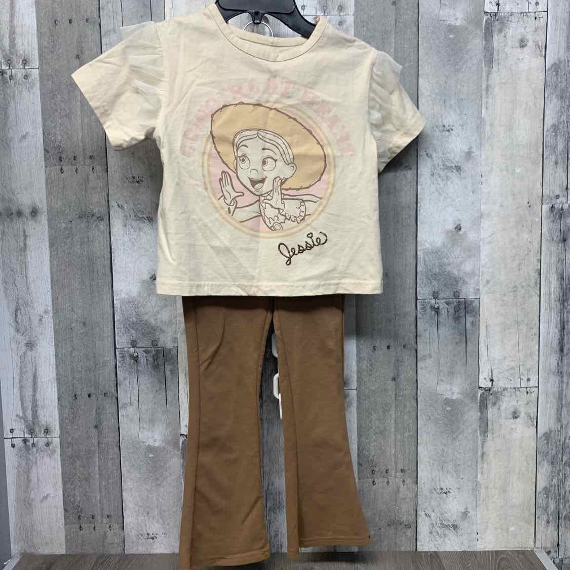 Size 6 Ivory/Brown Toy Story Shirt/Leggings