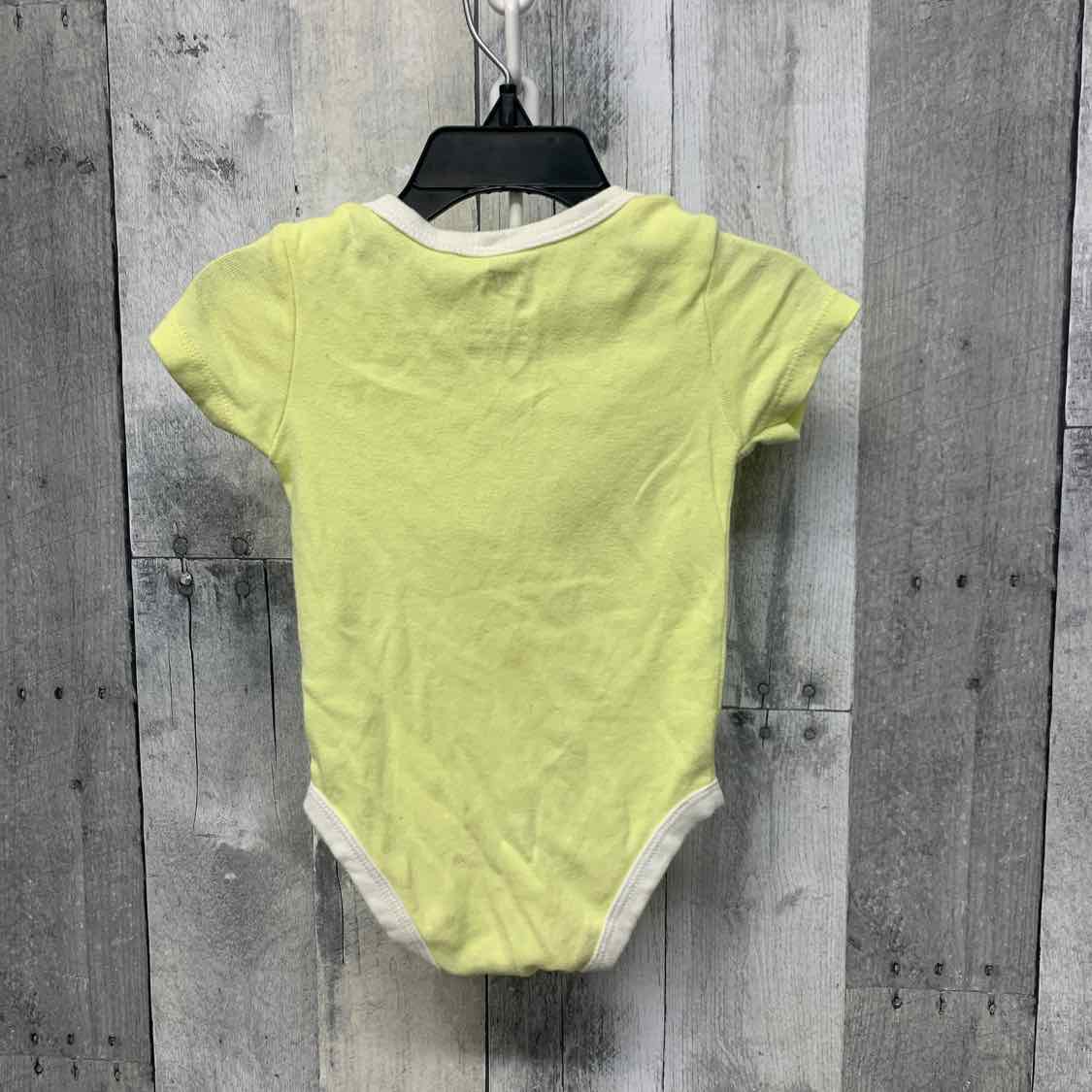 Size 9 Months Yellow/White Sport Brand Bodysuit - OodlesCB