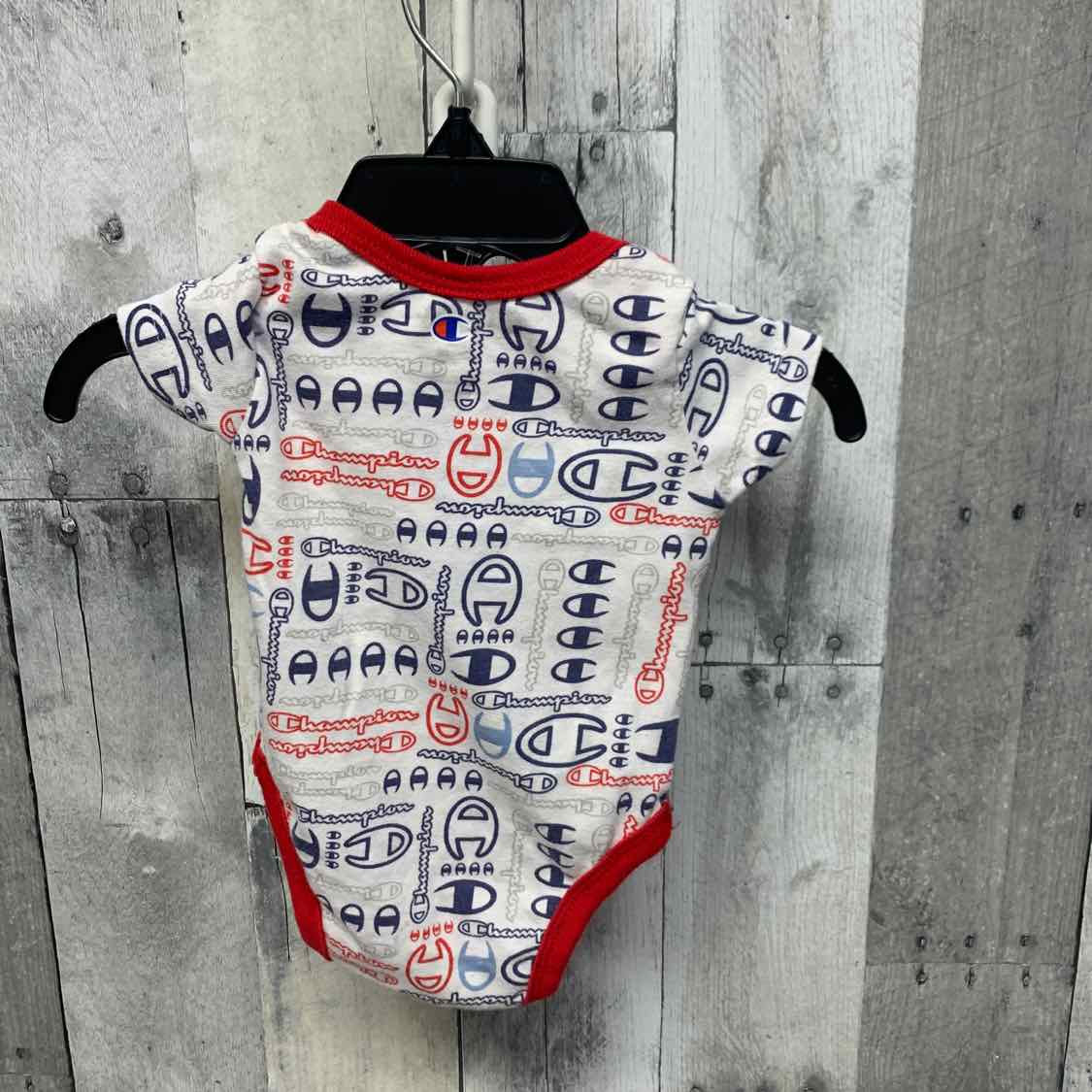 Size 3 Months White Print Champion Bodysuit
