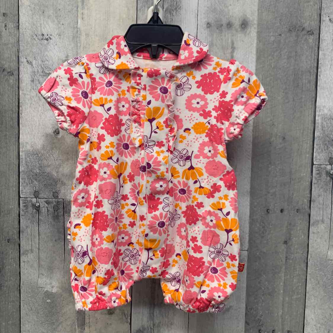 Size 0-3 Months White/Pink Boutique Brand Romper