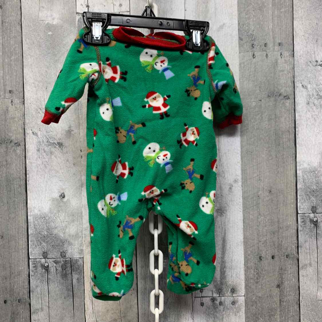 Size Newborn Green Graphic Just One You Footy PJs
