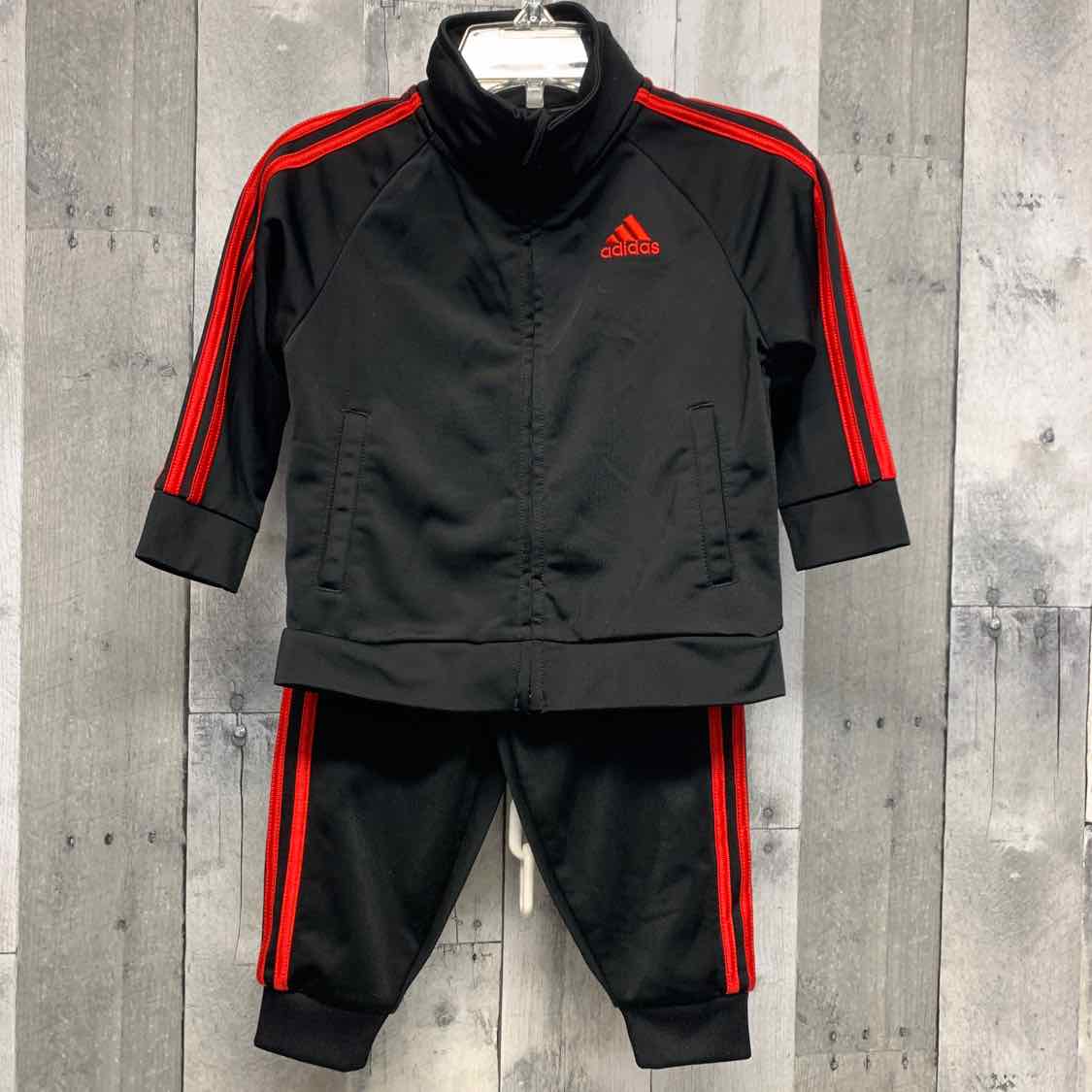 Size 12 Months Black/Red Sport Brand Jacket/Pants