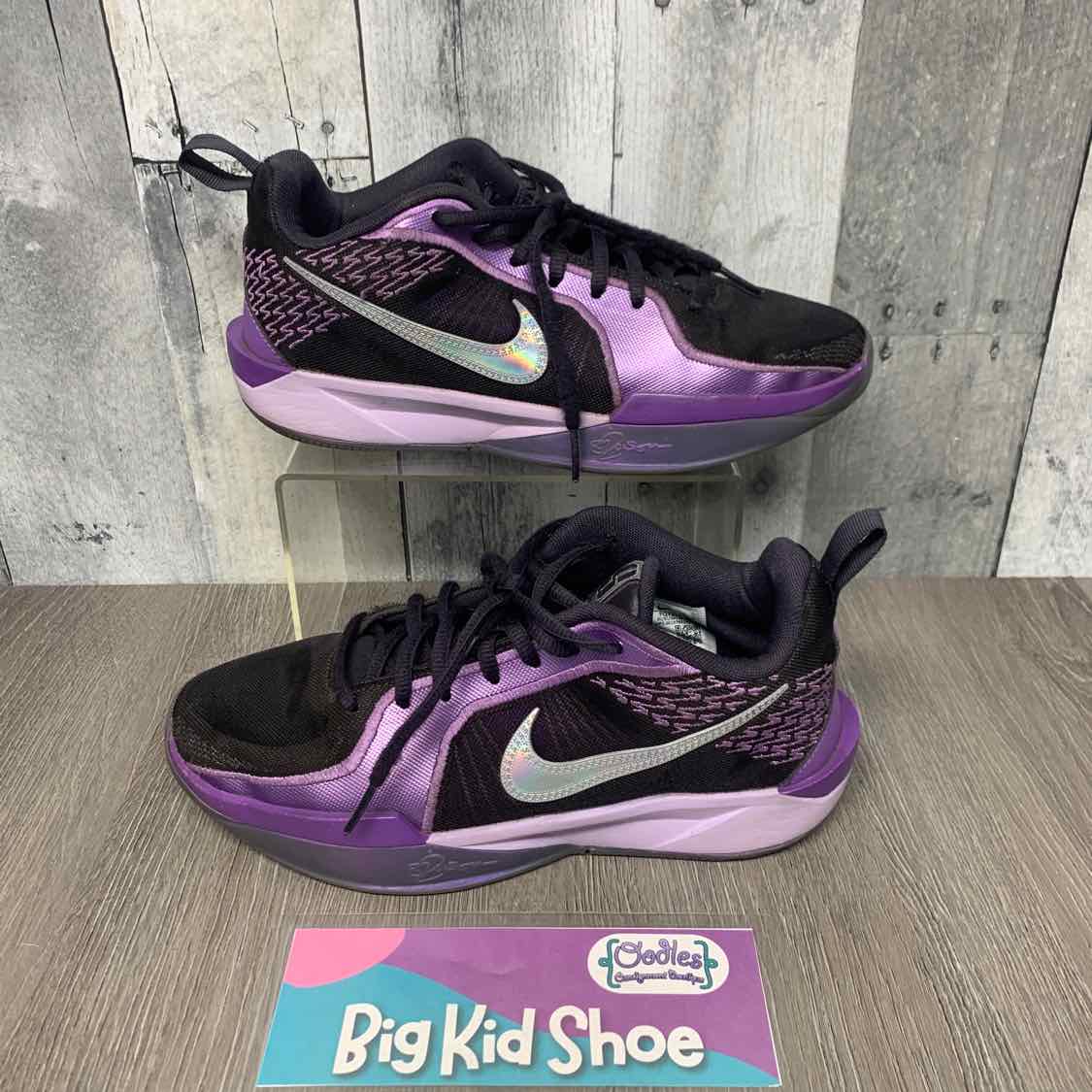 Size 5.5 Purple/Black Sport Brand Sneakers