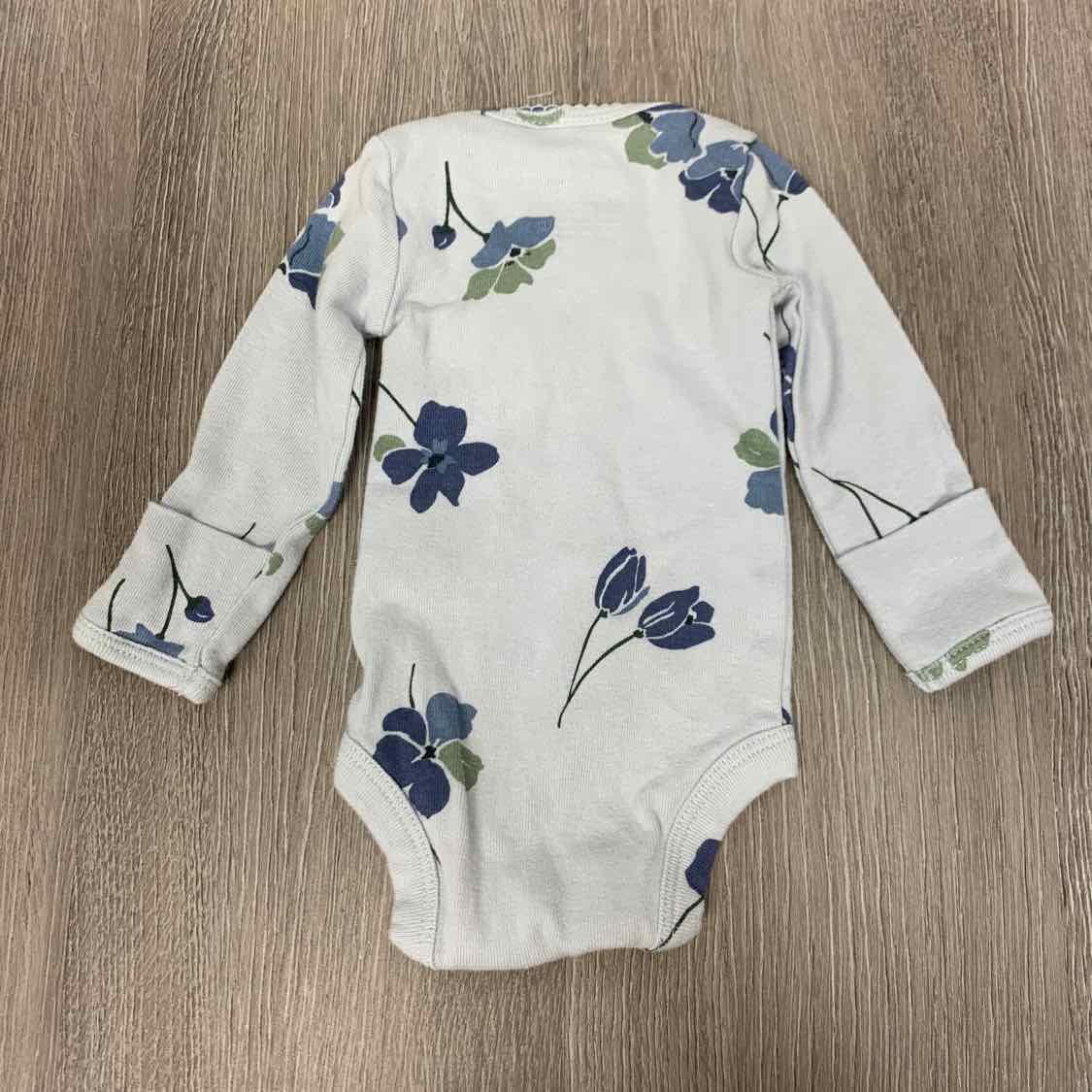 Size Preemie Blue Print Carter's Bodysuit
