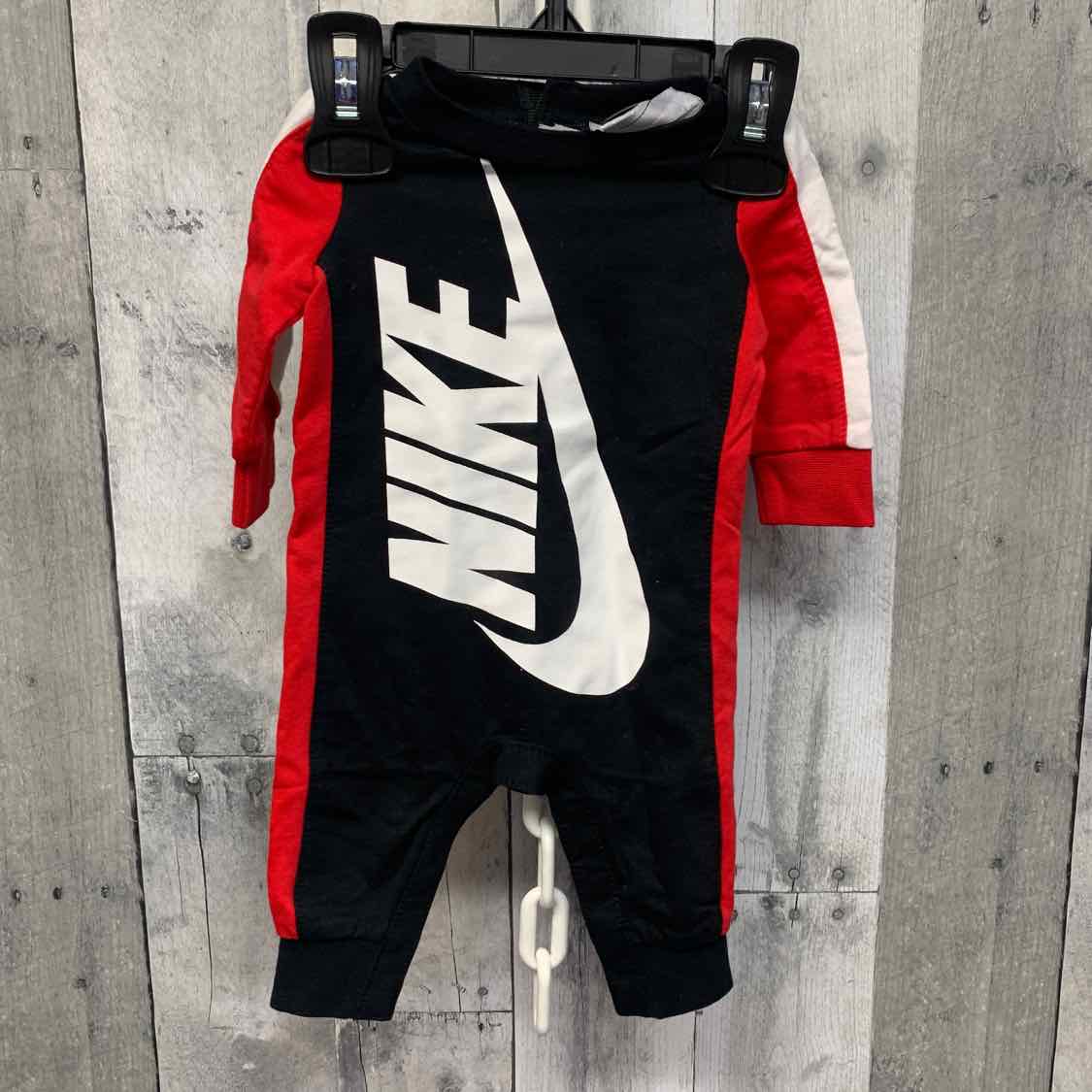 Size Newborn Black/Red Sport Brand Romper