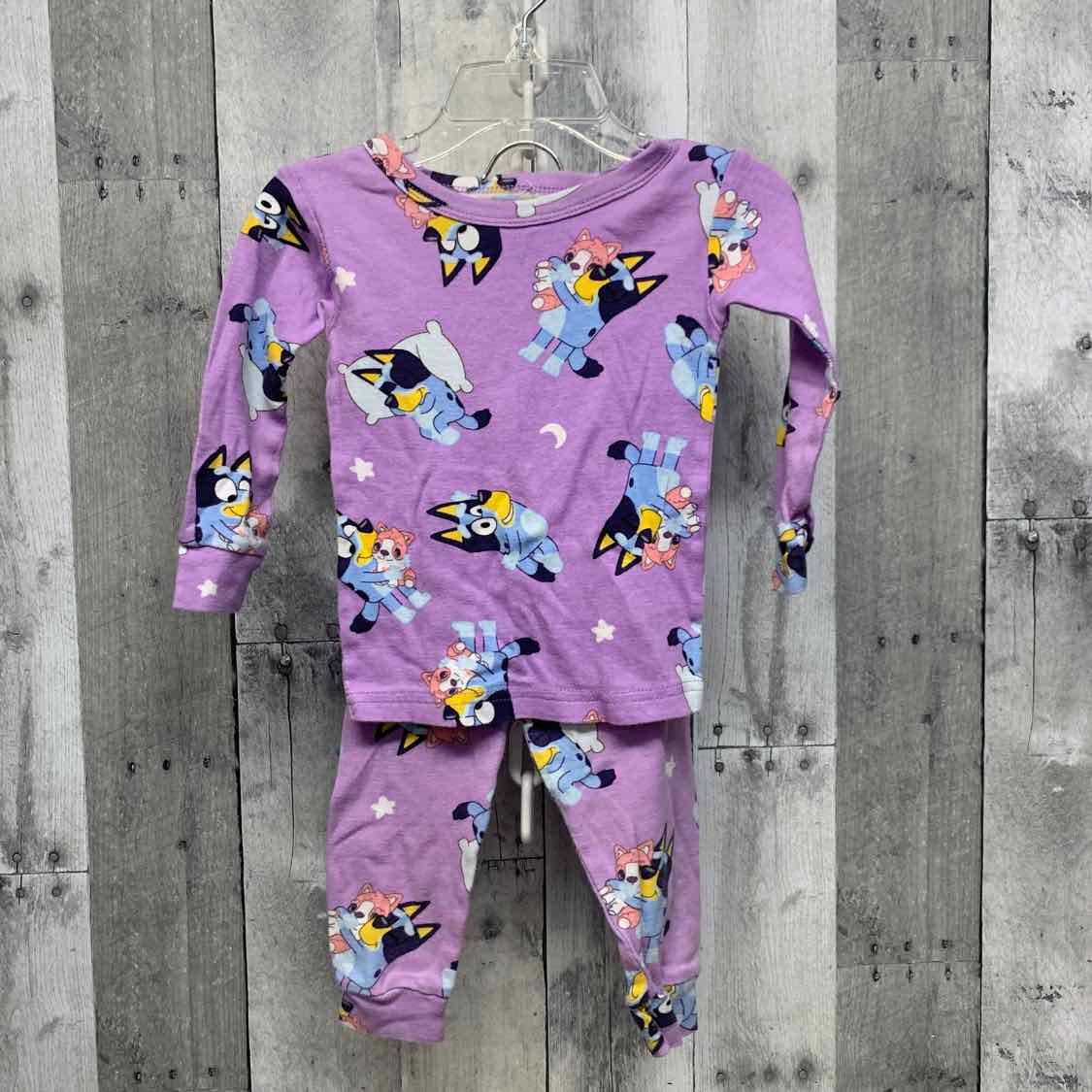 Size 2T Purple Graphic Disney 2pc PJs