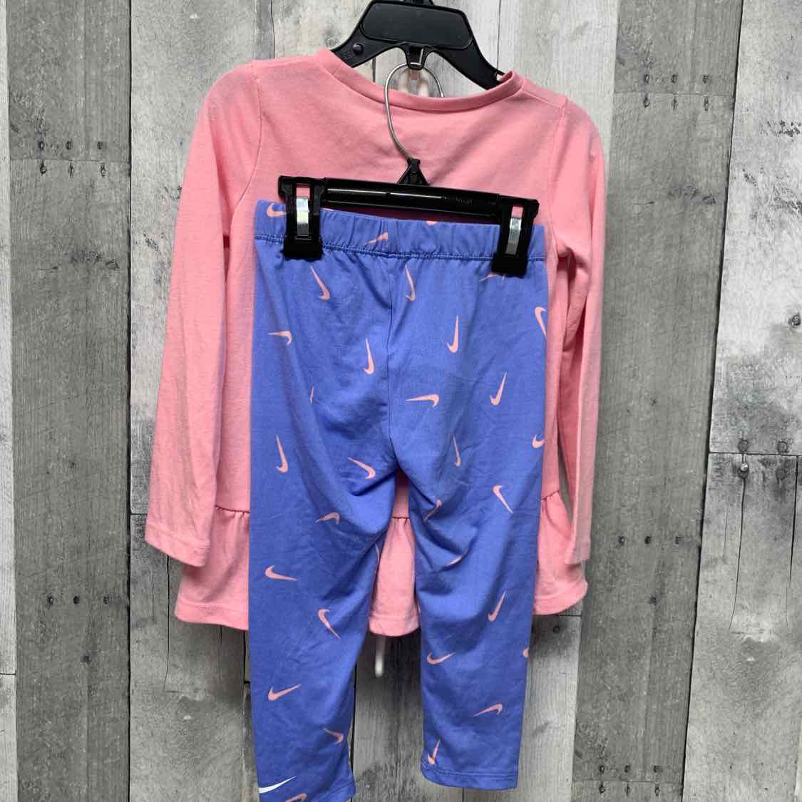 Size 3T Pink/Blue Sport Brand Shirt/Leggings