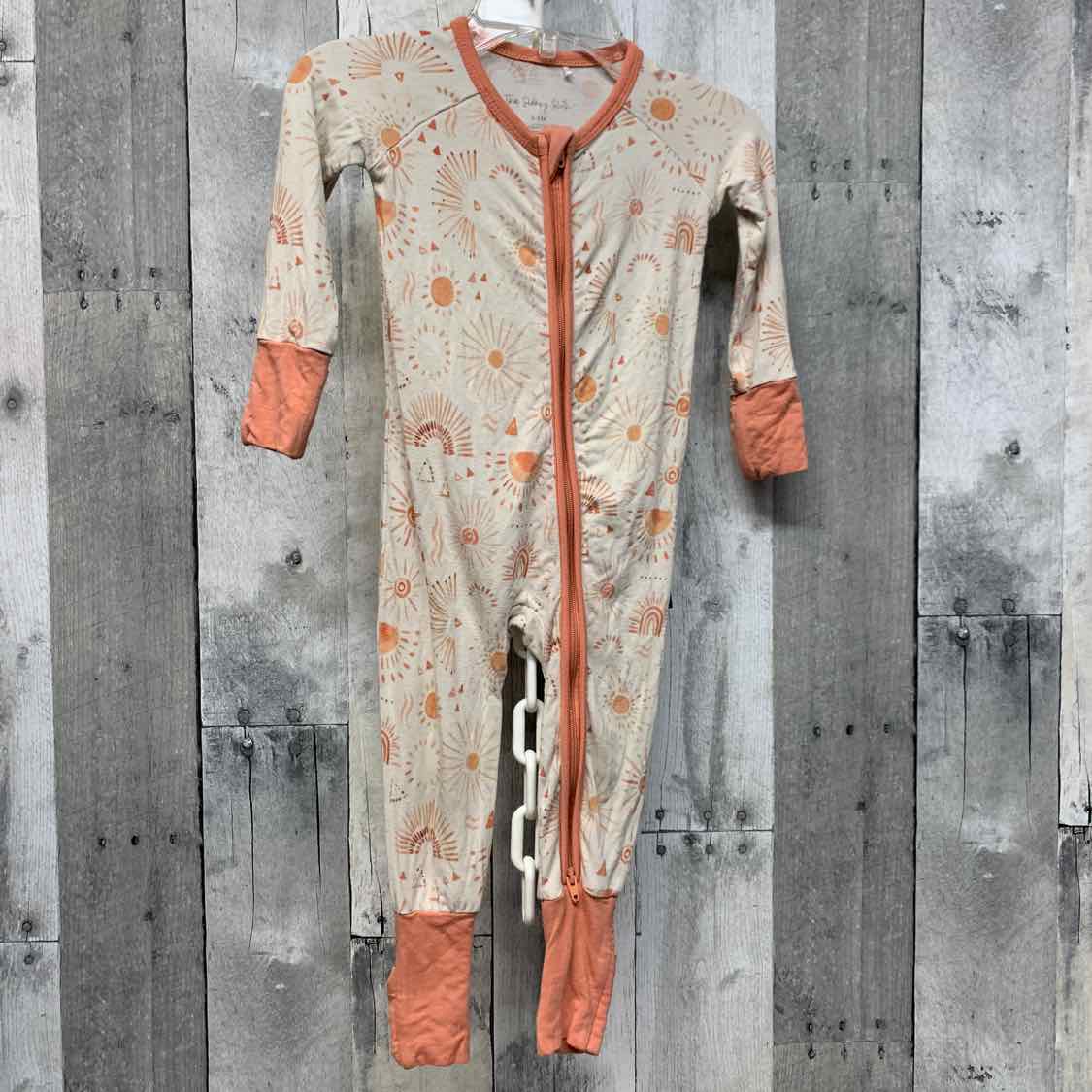 Size 3-6 Months Tan Print B Brand Footy PJs