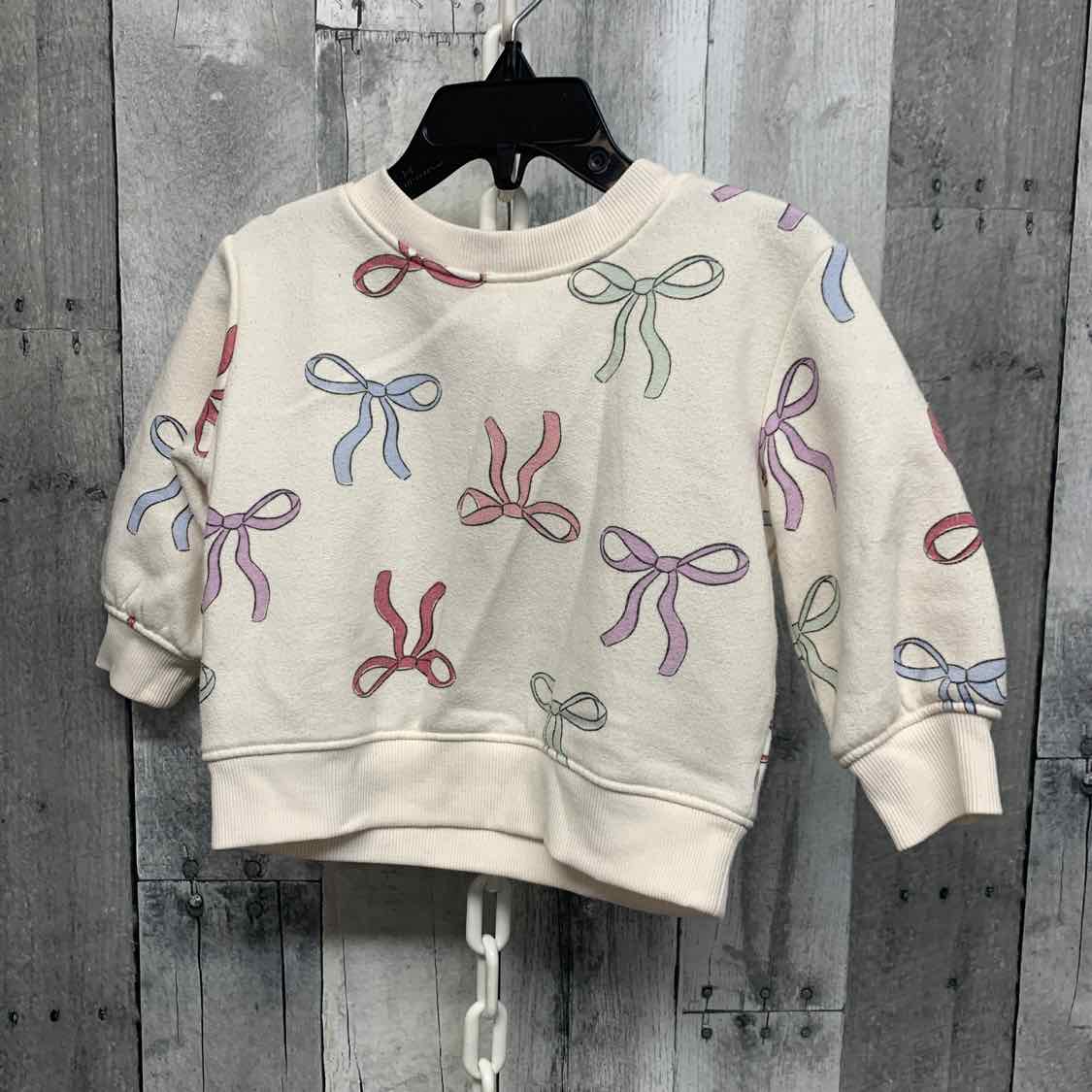 Size 12 Months White Print Jumping Beans Sweat Shirt