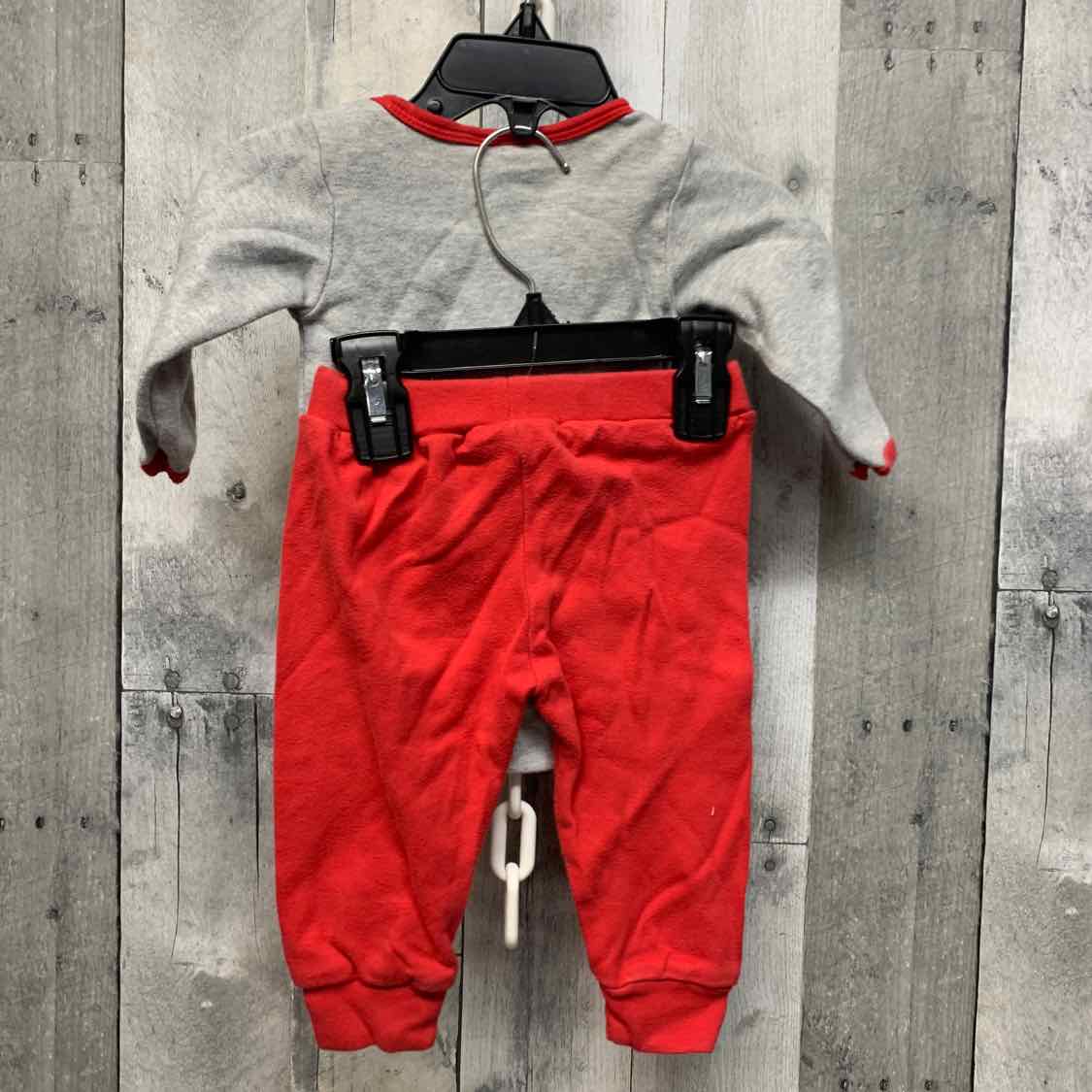 Size 3-6 Months Gray/Red Chick Pea Shirt/Pants