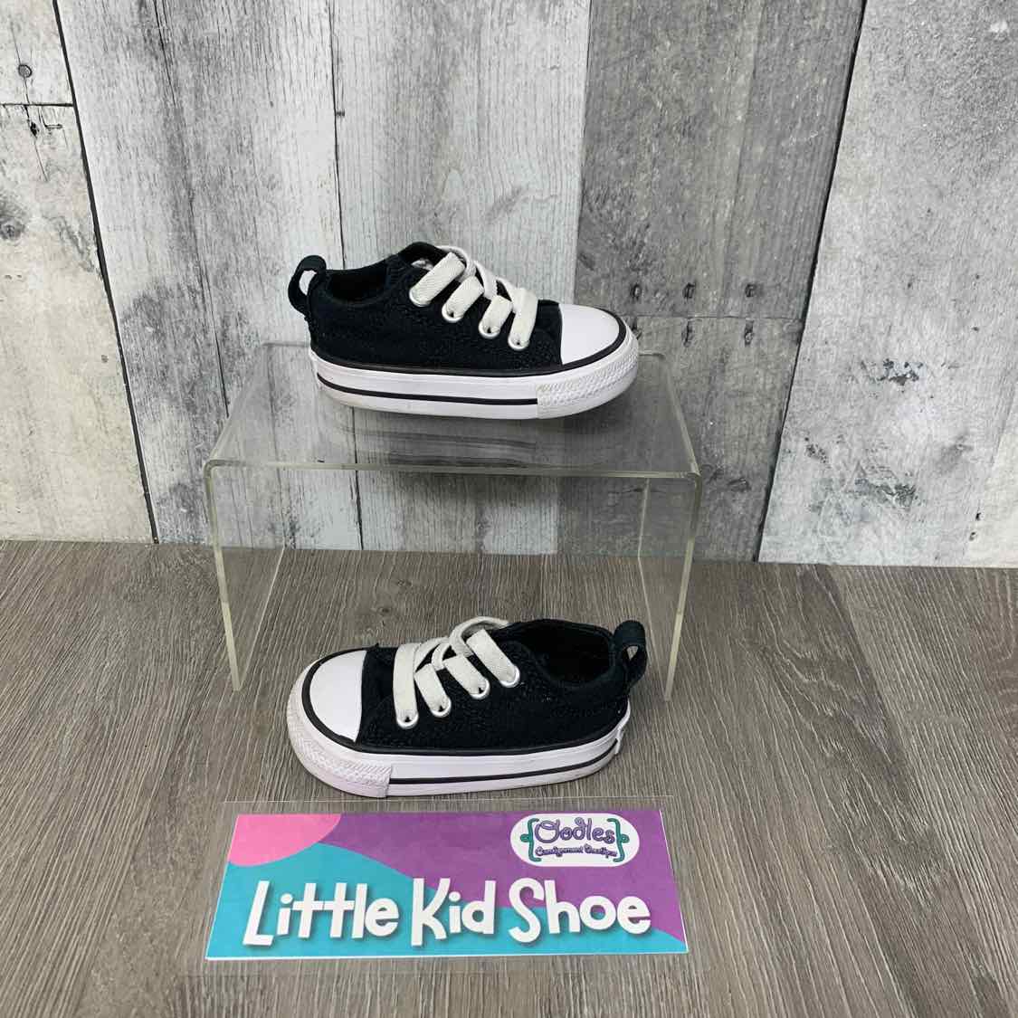 Size 3 Black/White Converse Sneakers