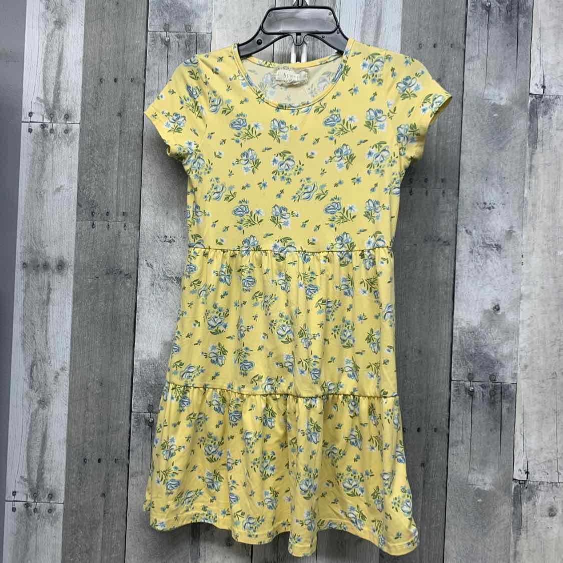 Size 8 Yellow/Blue Btween Dress - Knit