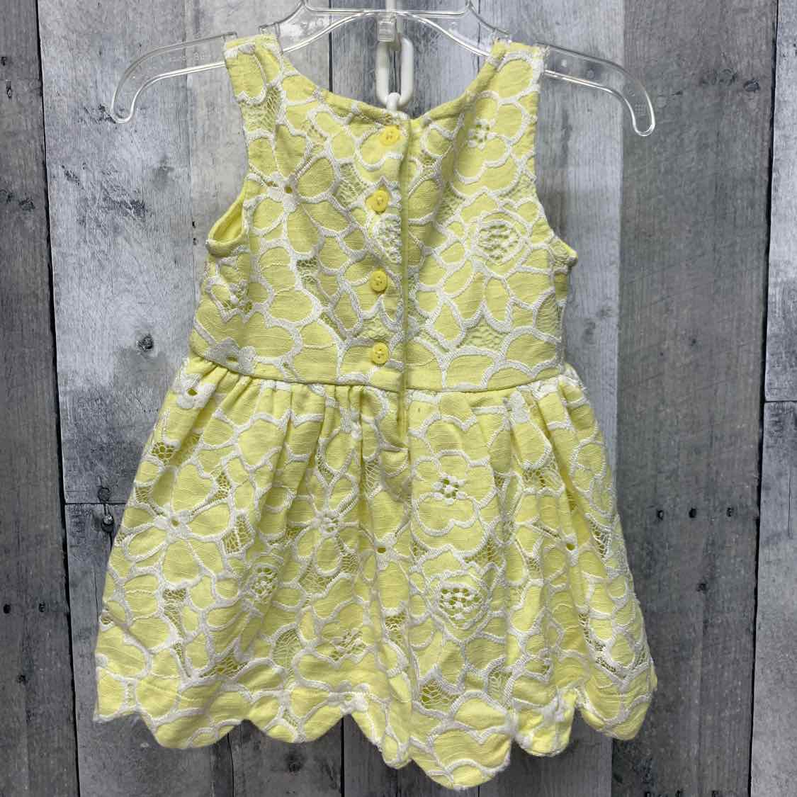 Size 12 Months Yellow/White Cat & Jack Dress