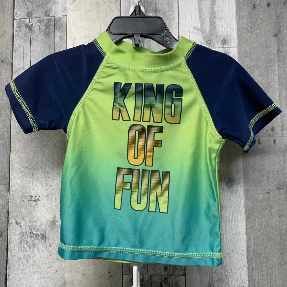 Size 12 Months Green/Navy Nursery Rhyme Swim Top